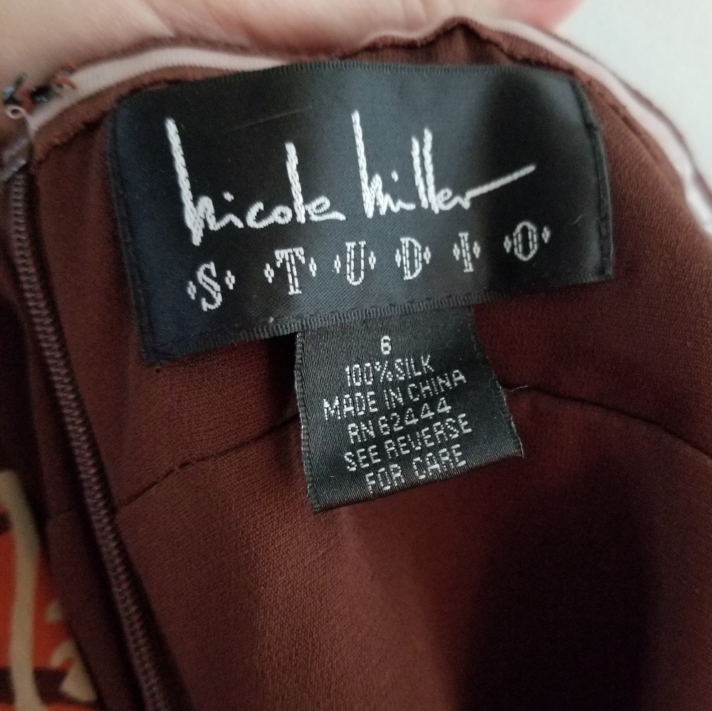 Nicole Miller Silk Dress Sz 6 - Picture 3 of 7
